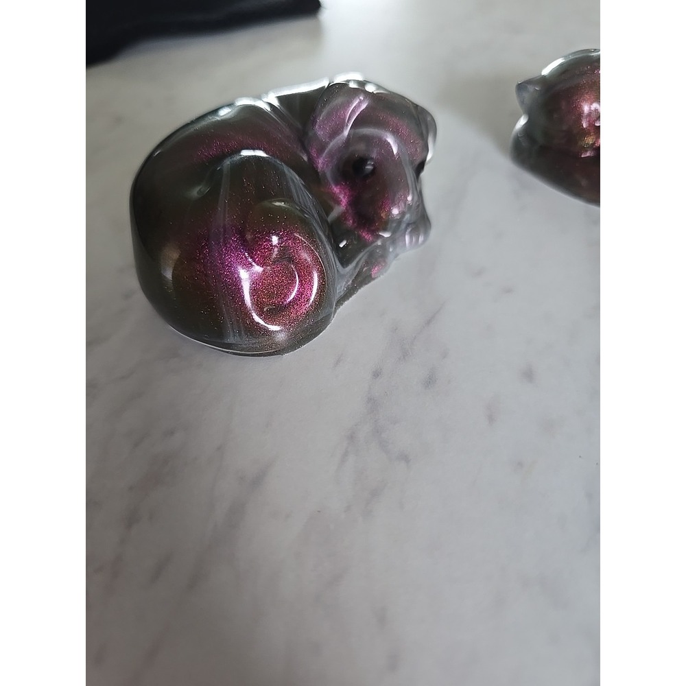 Handmade Resin‎ Cat Dog Multi Colored Decoration Gift. 605